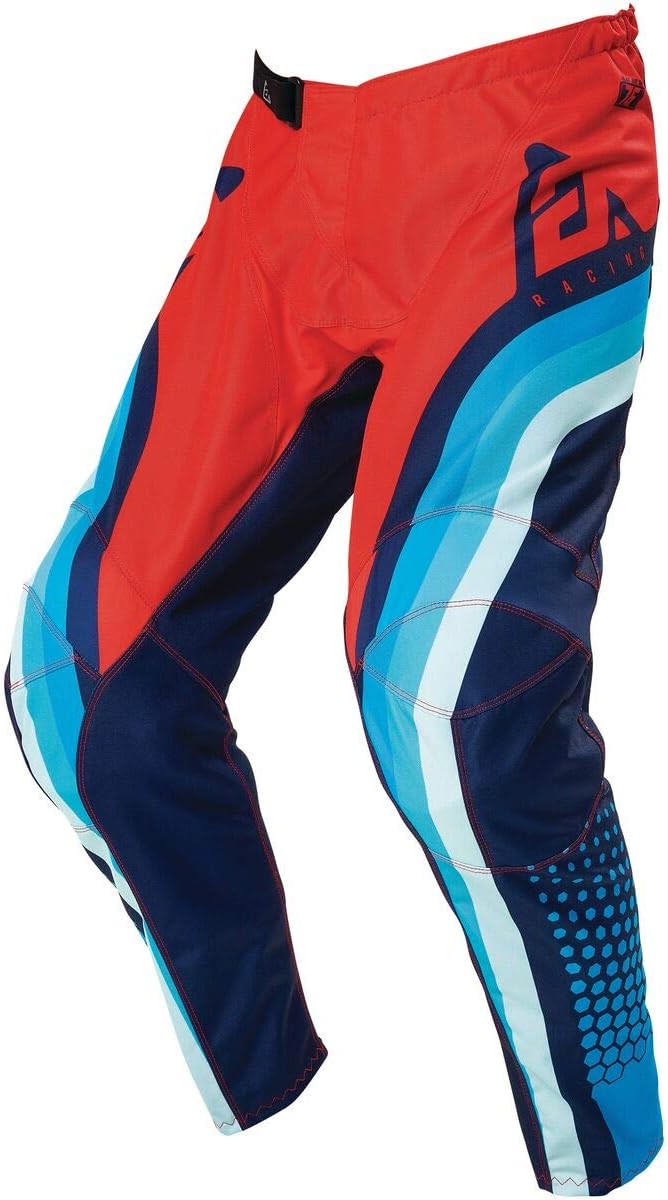 Answer Racing A21 Syncron Swish Men's Off-Road Motorcycle Pants - Red/Orange/Silver / 36 : Automotive