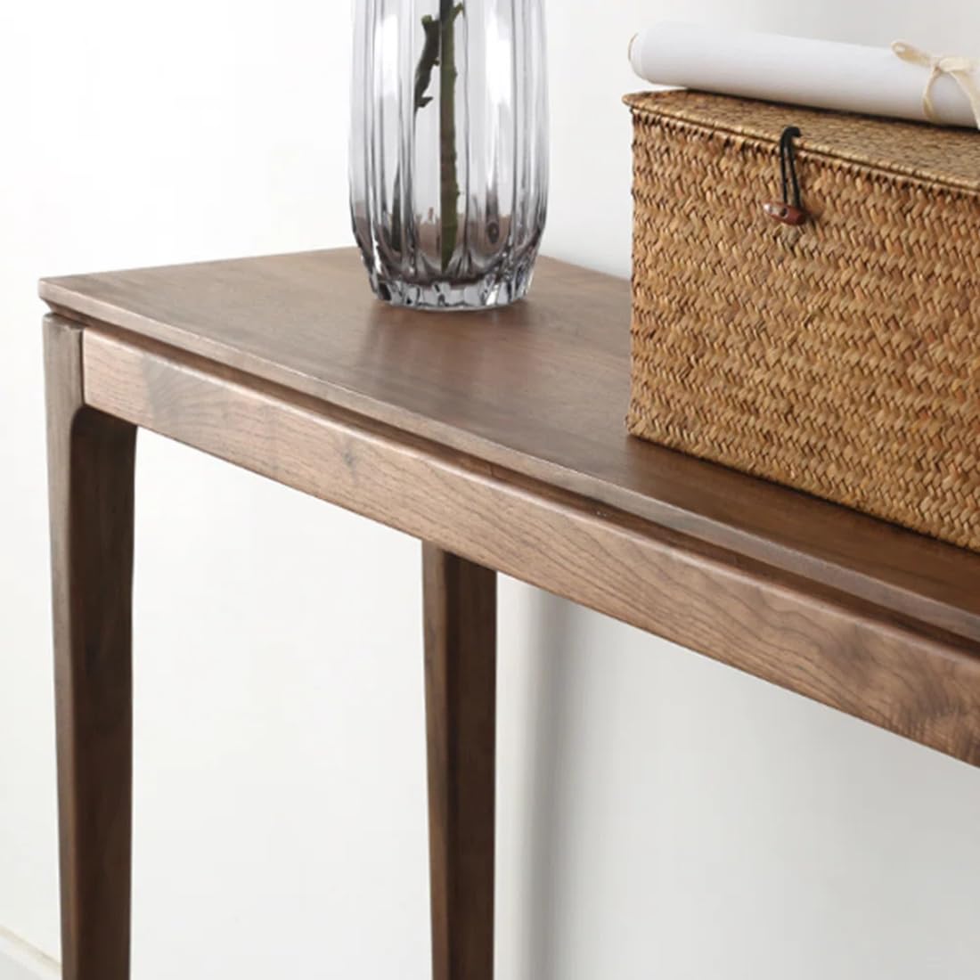 Wooden Expert Solid Wooden Console Tables for entryway | Console Tables for Living Room Decor | Narrow entryway | 43in Long | Slim Design (Dark Brown) (Dark Brown) 4