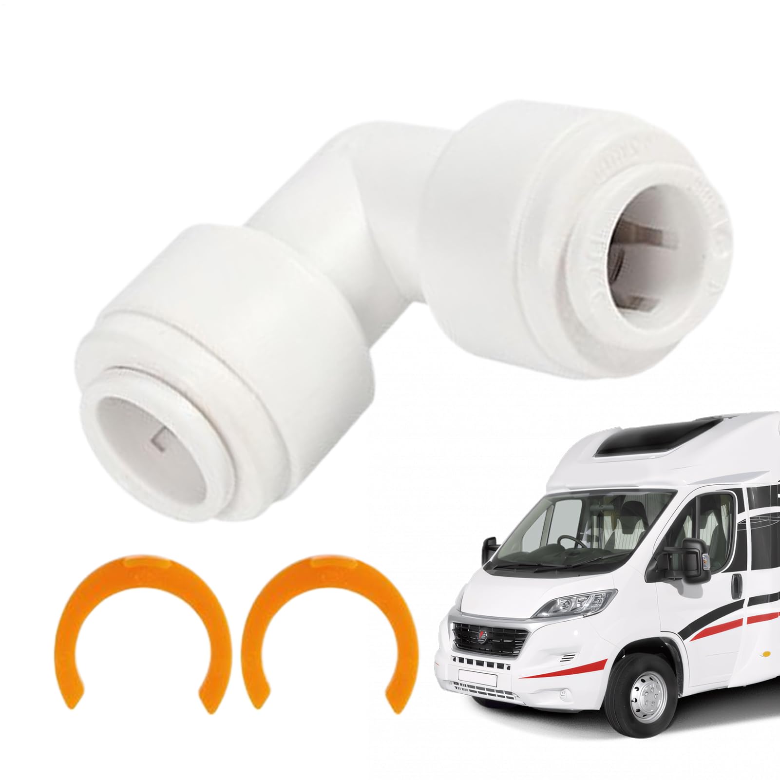 RV Water Hose Connector | 1/2 Inch Universal Pipe Connector | RV Hose Adapter - for Camping Outlet System Connection