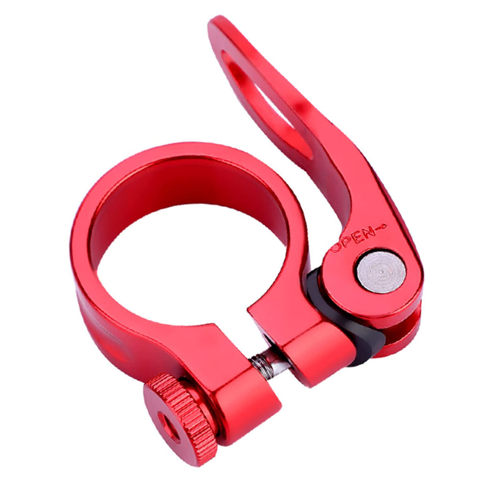 Seatpost Clamp, 31.8MM Aluminum Alloy 30.0 Seatpost Clamp Seat Clamp Seat Collar Quick Release(31.8mm-red)