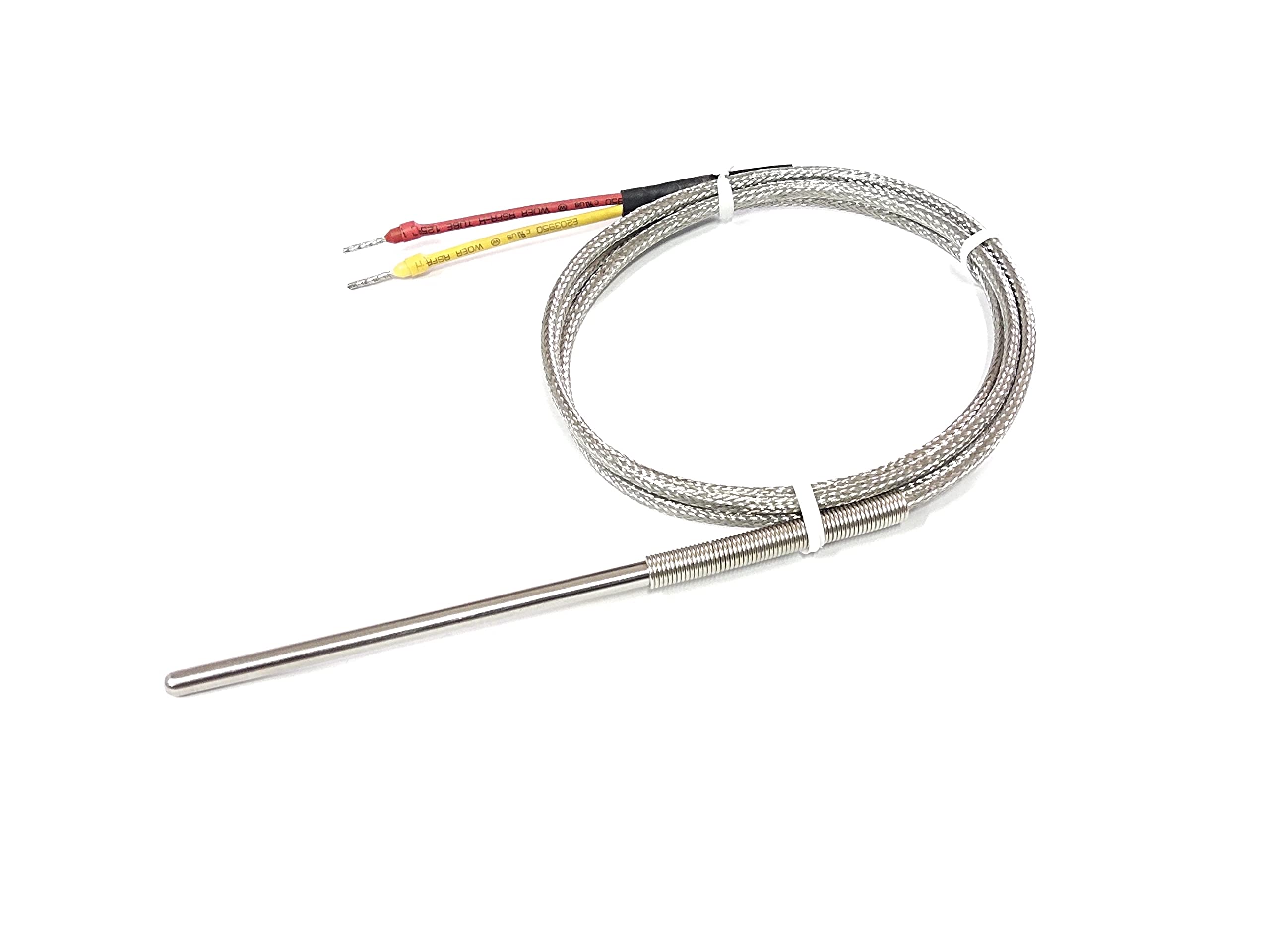 THERMONIC BRAND PREMIUM QUALITY K TYPE PENCIL THERMOCOUPLE (0-500 C), DIA 4MM, LENGTH 3 INCH AND FG/FG/SS WIRE (2 MTR)