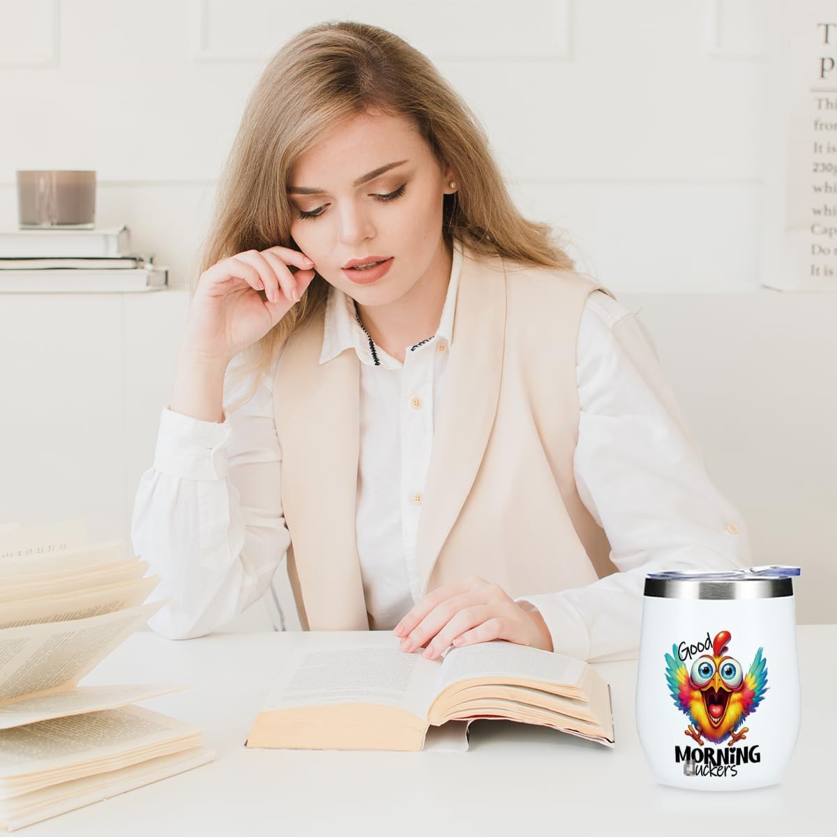 Funny Quotes Wine Tumbler, Sarcastic Chicken Gifts Chicken Decor Double Wall Vacuum Insulated Coffee Mug Wine Glass 12 oz Tumbler with Lid for Boy Girls Friendship Graduation Birthday Christmas - Image 4