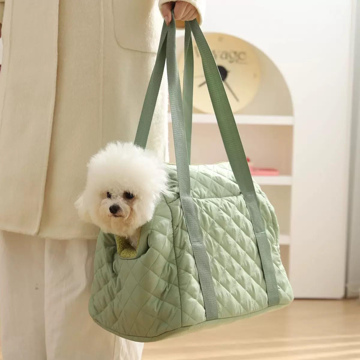Photo 1 of 2-in-1 Convertible Pet Carrier & Dog Bed, Soft-Sided Portable Travel Tote with Safety Tether, Expandable Cat Carrier for Small Dogs & Cats, Soft Plush Inner Lining, Ideal for Car Travel, Shopping