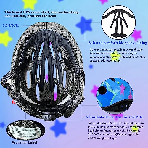 Image of Lamsion Kids Helmet Adjustable Protective Gear Set for Ages 3-8 Girls Boys | Lightweight pink helmet & knee /elbow /wrist pads for toddlers, great for bike /scooter /skate. Ventilated & impact-resistant
