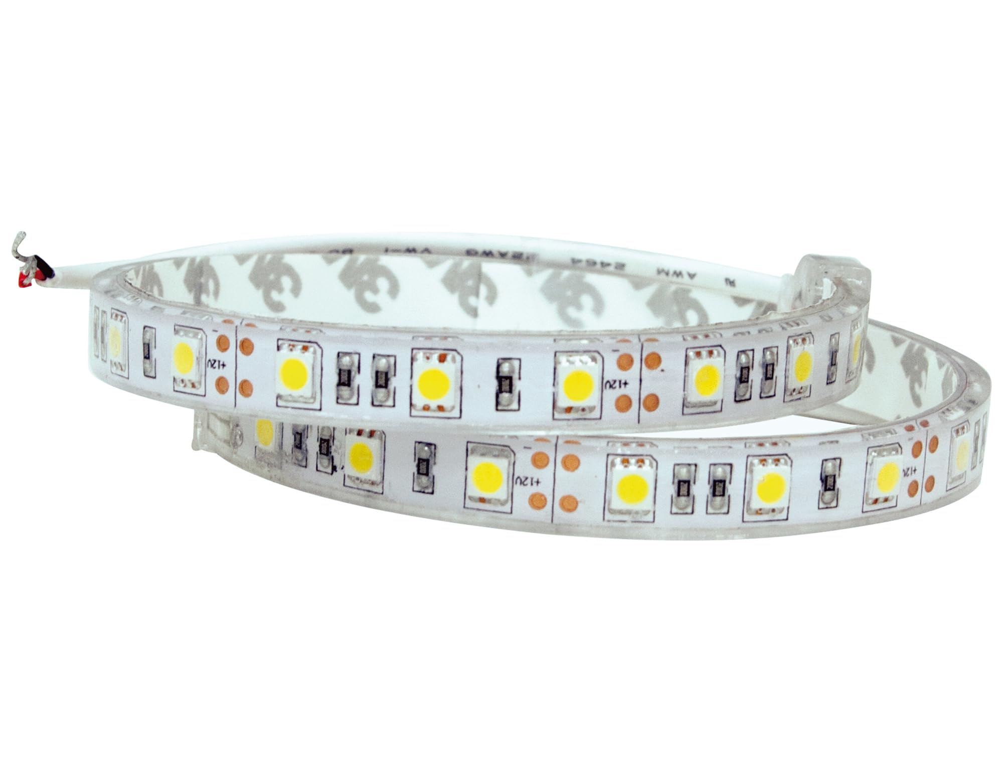 Buyers Products 5622436 24 Inch LED Strip Light w/ 3M Adhesive Back, Clear and Warm Color, Cut to Fit, Strip Lighting for Trucks, Trailers, Toolboxes &amp; More