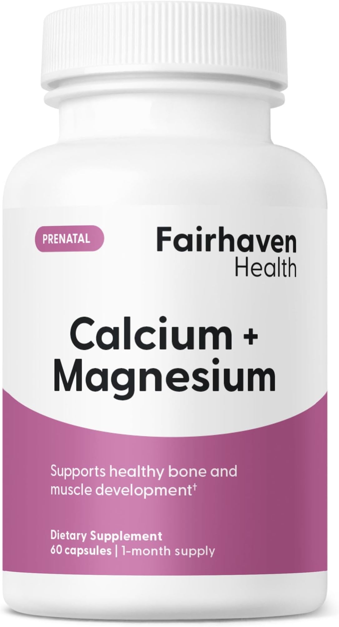 Peapod Cal-Mag | Calcium and Magnesium Supplement with Vitamin D3 for Pregnancy, Baby and Female Health | Gluten & Dairy Free CalMag Supplement | 1 Month Supply