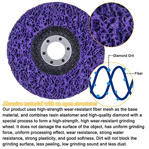 Konigeehre 20200910 6 Packs 4-1/2 Inch X 7/8 Inch Strip Discs Stripping Wheel Fit Angle Grinder Clean And Remove Paint Coating Rust Welds Oxidation thumb #1