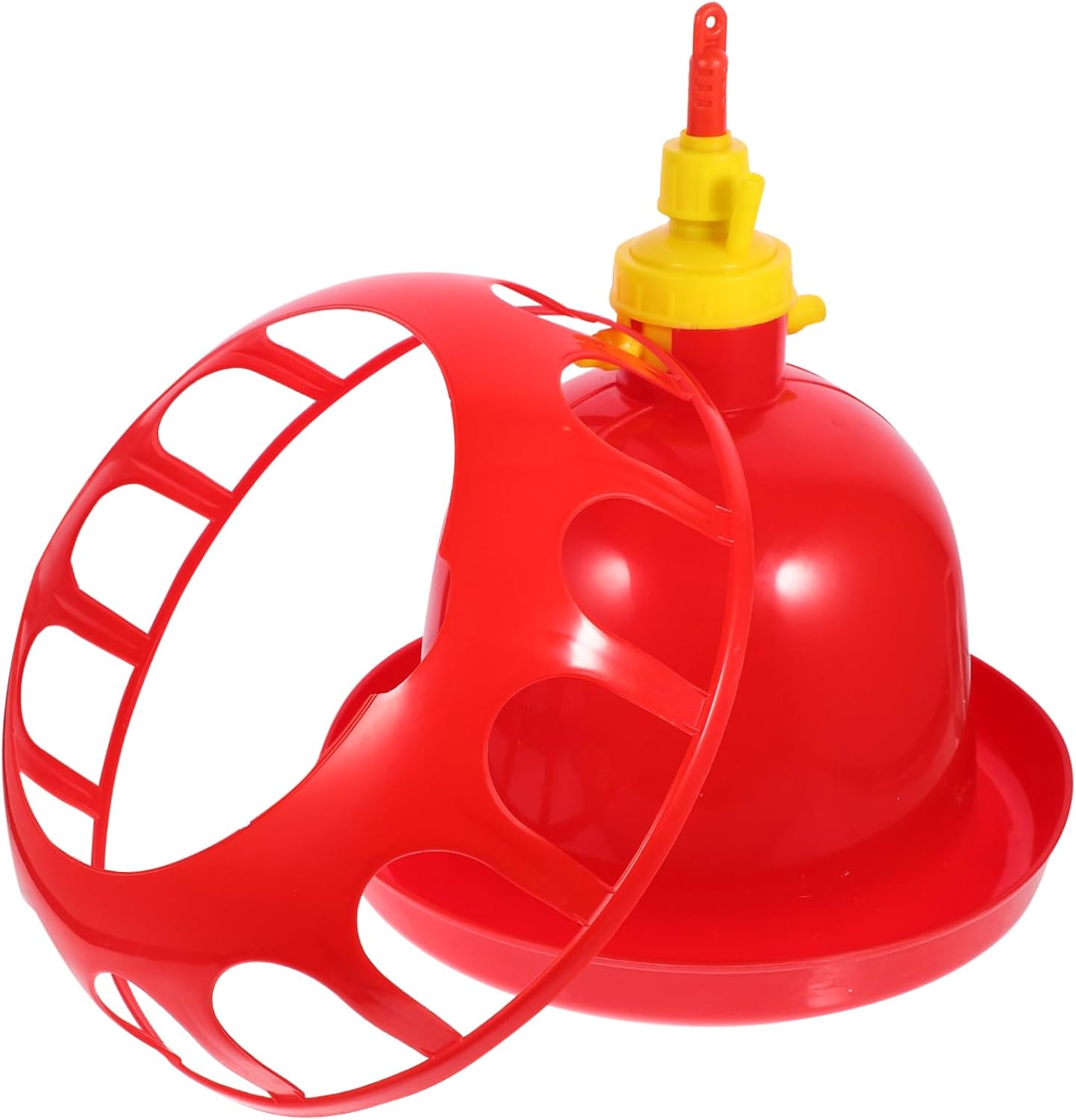 Milisten Thickened Poultry Waterer Automatic Chicken Quail Drinker Dispenser for Home Farm Use Red Safe Convenient Pet Birds Drinking Cup