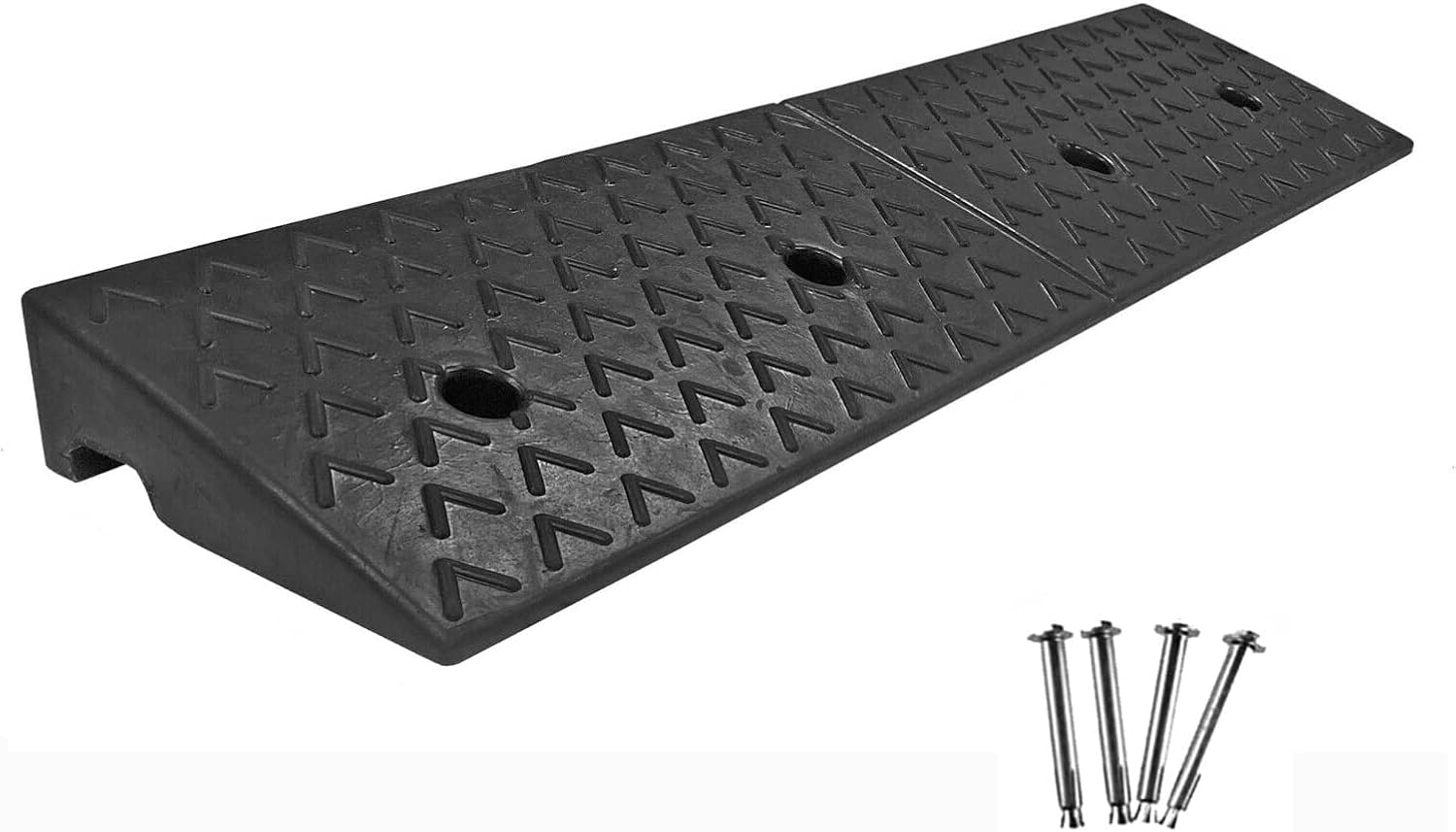 foiry Rubber Curb Ramp 2'' Rise Sidewalk Curb Ramp Heavy Duty Driveway