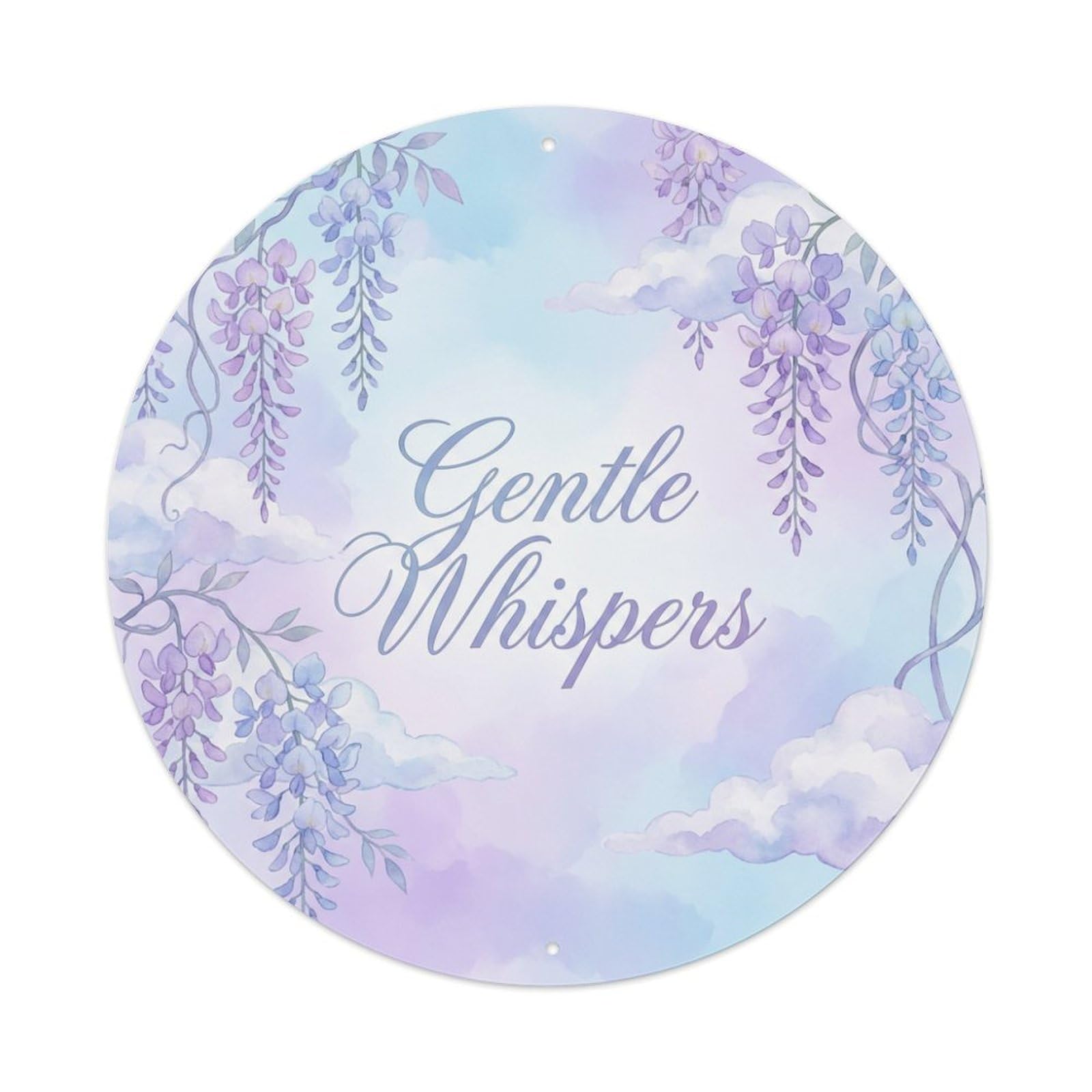 Dreamy She Shed Floral Gentle Whispers Metal Tin Sign