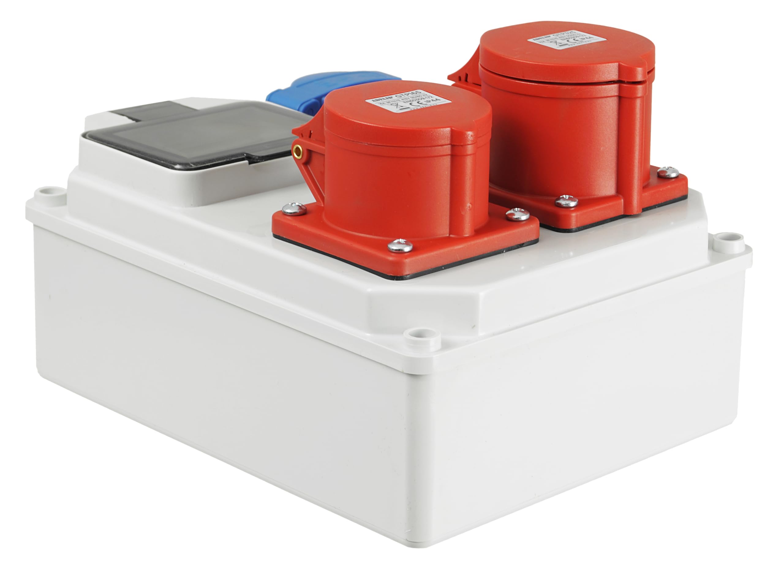 Baustromverteiler Wandverteiler CEE 32A 16A 2x230V Schuko Steckdose Komplett Verdrahtet mit LS Schalter IP44 Adelid