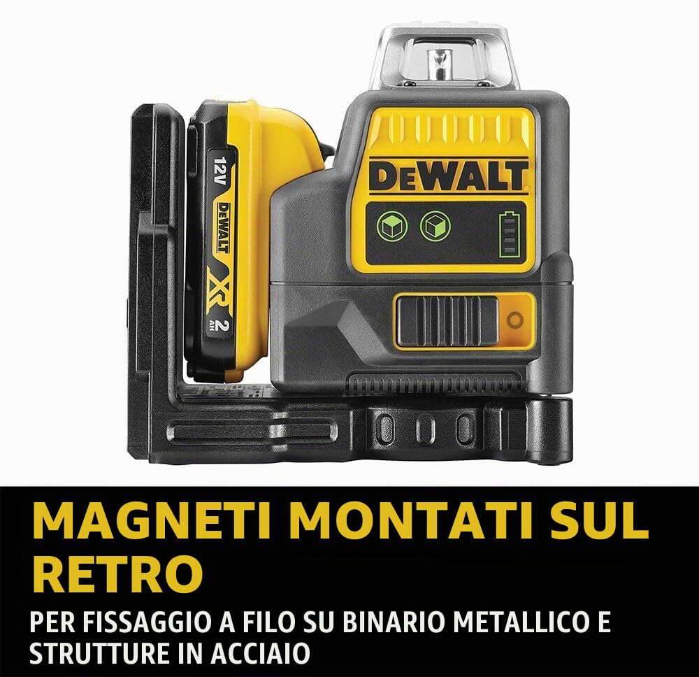 DeWalt DCE0811D1G-QW Tracciatore Linee Laser 10.8 V, Nero