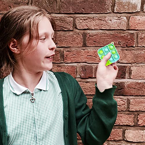 Omgjs 60 Pcs Easter Basket Stuffers Pop Fidget Toy Mini Stress Relief Hand Toys Keychain Toy For Easter Gifts #TOP6