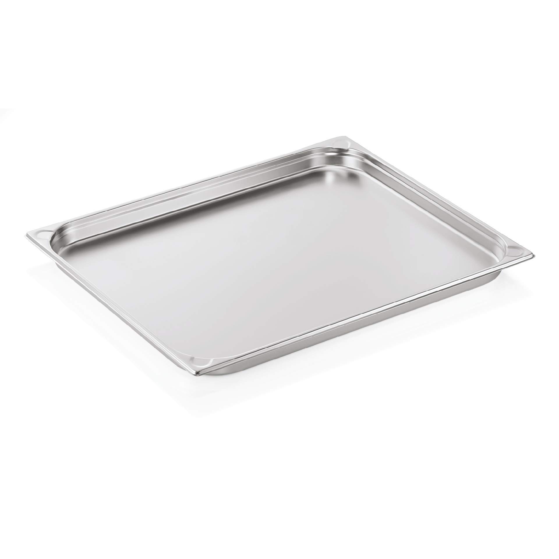 Gastronormbehälter mit Randverstärkung durch U-Ecken -GN2/1- GN Behälter Container Gastronorm Pans aus Edelstahl, Sous Vide Behälter, Kombidämpfer