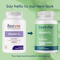 Vista 3 de BESTVITE Vitamina D 2000 UI (240 cápsulas) - Sin estearatos - Sin OMG - Sin gluten