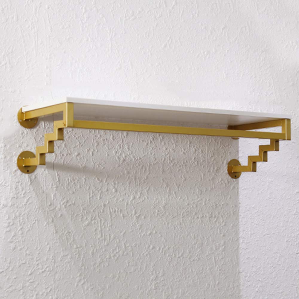 HTTGDGDH Industrial Wall-Mounted Garment Rack, Golden Vintage Retail Clothing Rack Display Stand, Metal Commercial Hangers Laundry Rack, For Clothing Stores/B80Cm