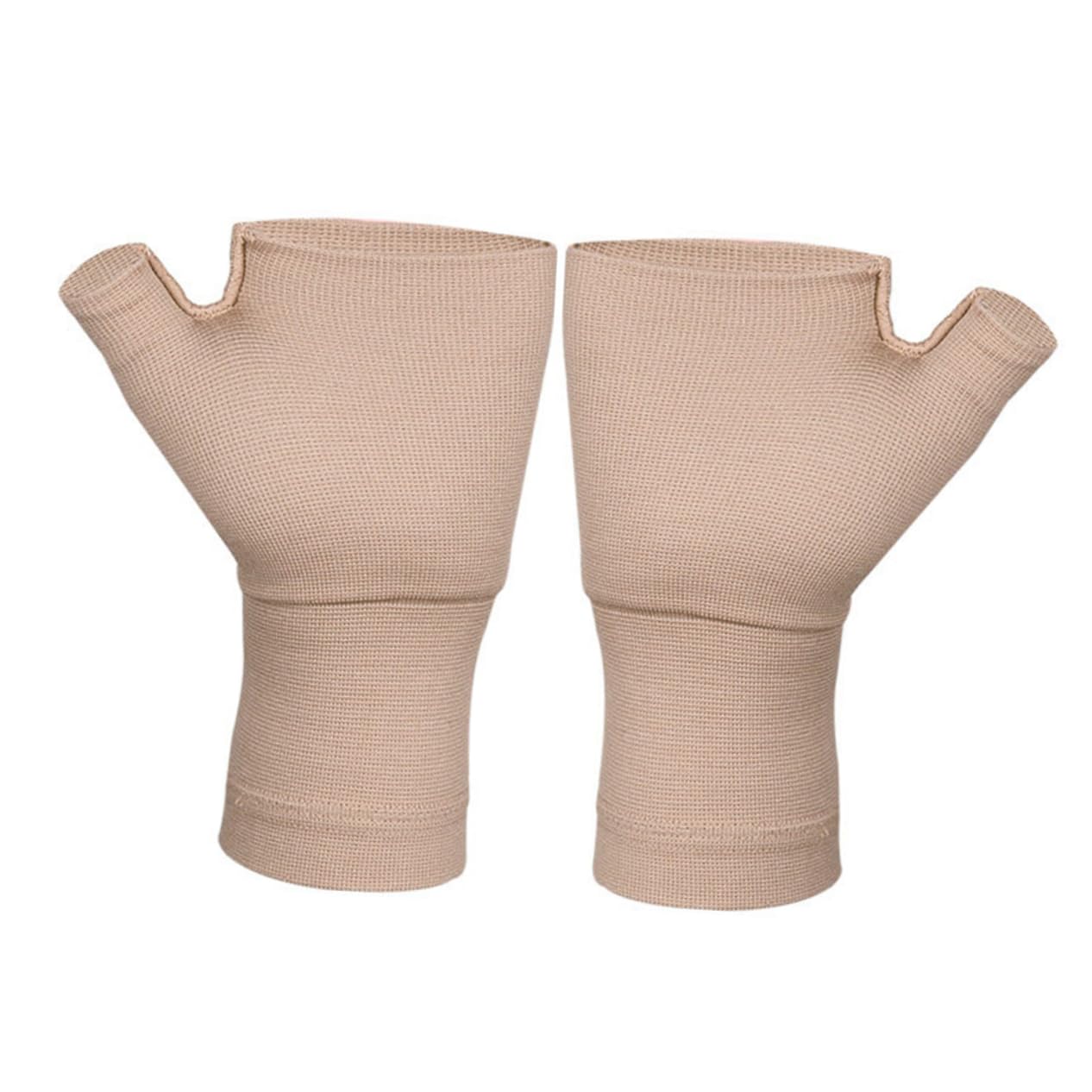 FOMIYES 1Pair Breathable Fingerless Gloves for Relief Comfortable Compression Gloves for Daily Use for Climbing Cycling and Exercise Skin Color Design