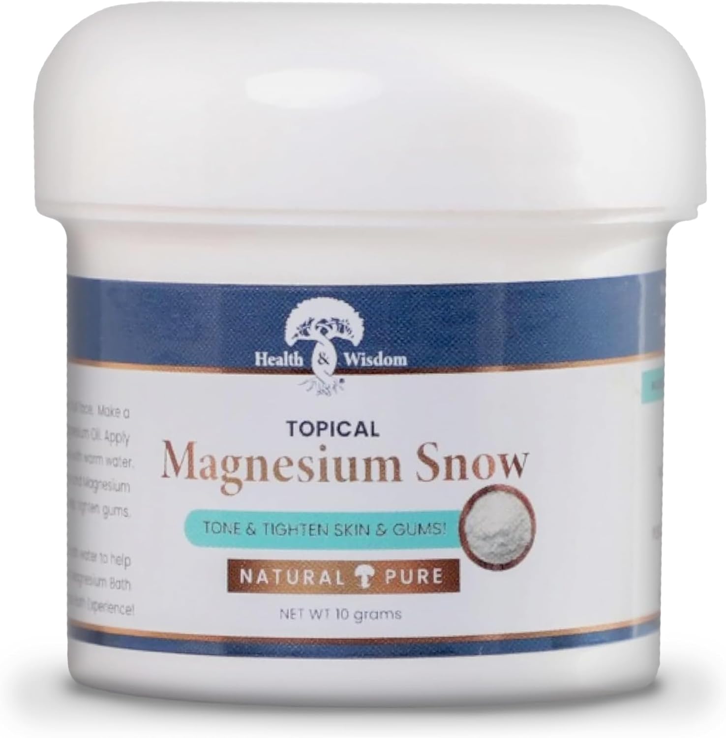 Heath and Wisdom Magnesium Snow – Magnesium Bath Soak, Magnesium Soak Bath, Magnesium Carbonate Powder, Magnesium for Bath, Calm Magnesium Powder, Magnesium Foot Soak, Magnesium for Skin – 0.35 Ounces