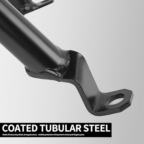 Miniatura 6 de Barras de choque de acero negro para motocicleta, barra de choque, jaula deslizante para acrobacias, marco de protección de motor, protectores de