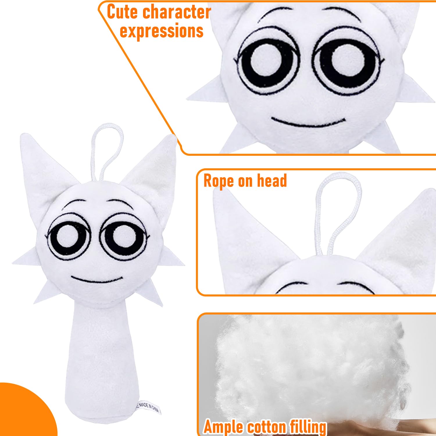 Peluche Sprunki Wenda Orange DHINCHANSAIB - 10 Pouces Doux Et Amusant - Jouet Peluche Parfait Pour Anniversaires Et Fans