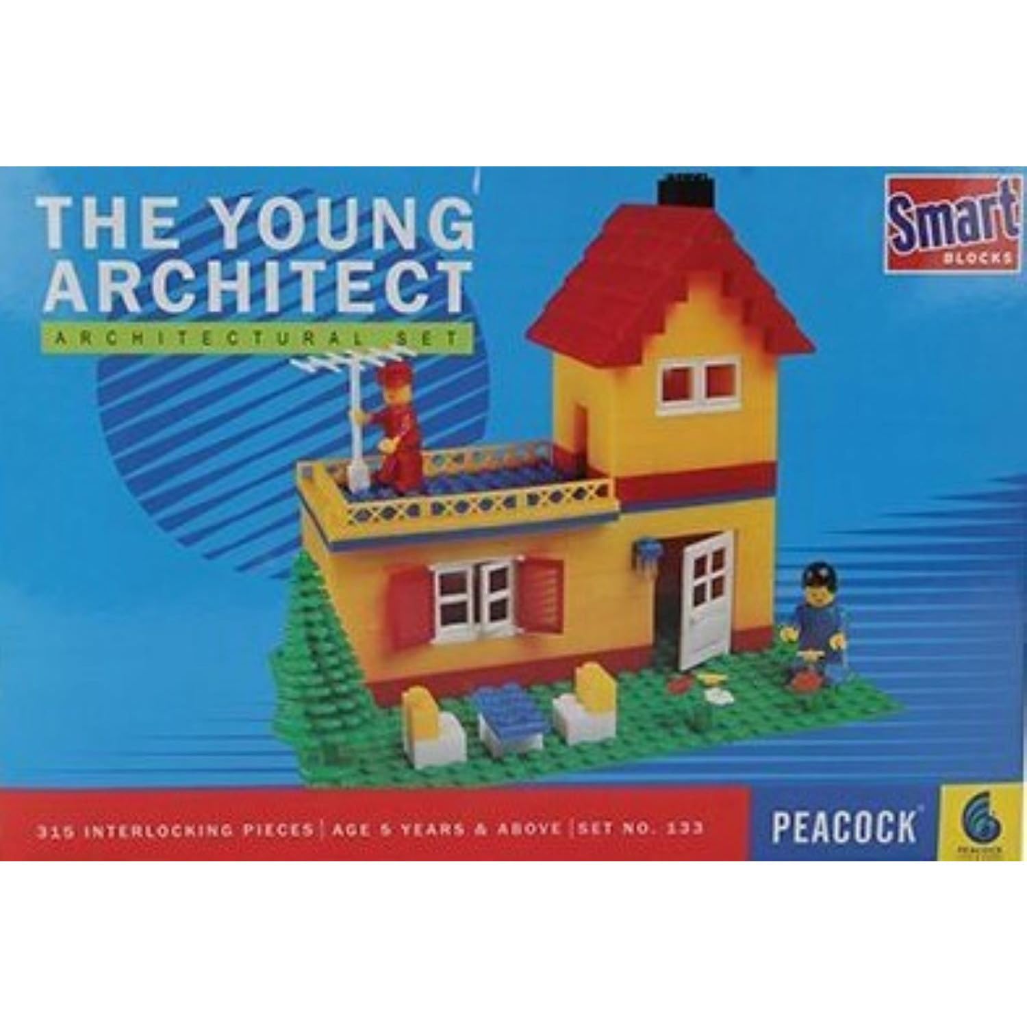 PEACOCK TOYS AND GAMES SB The Young Architect Building Bricks Puzzle Toy | for 3 to 8 Year Old Kids | 315 Interlocking Pieces