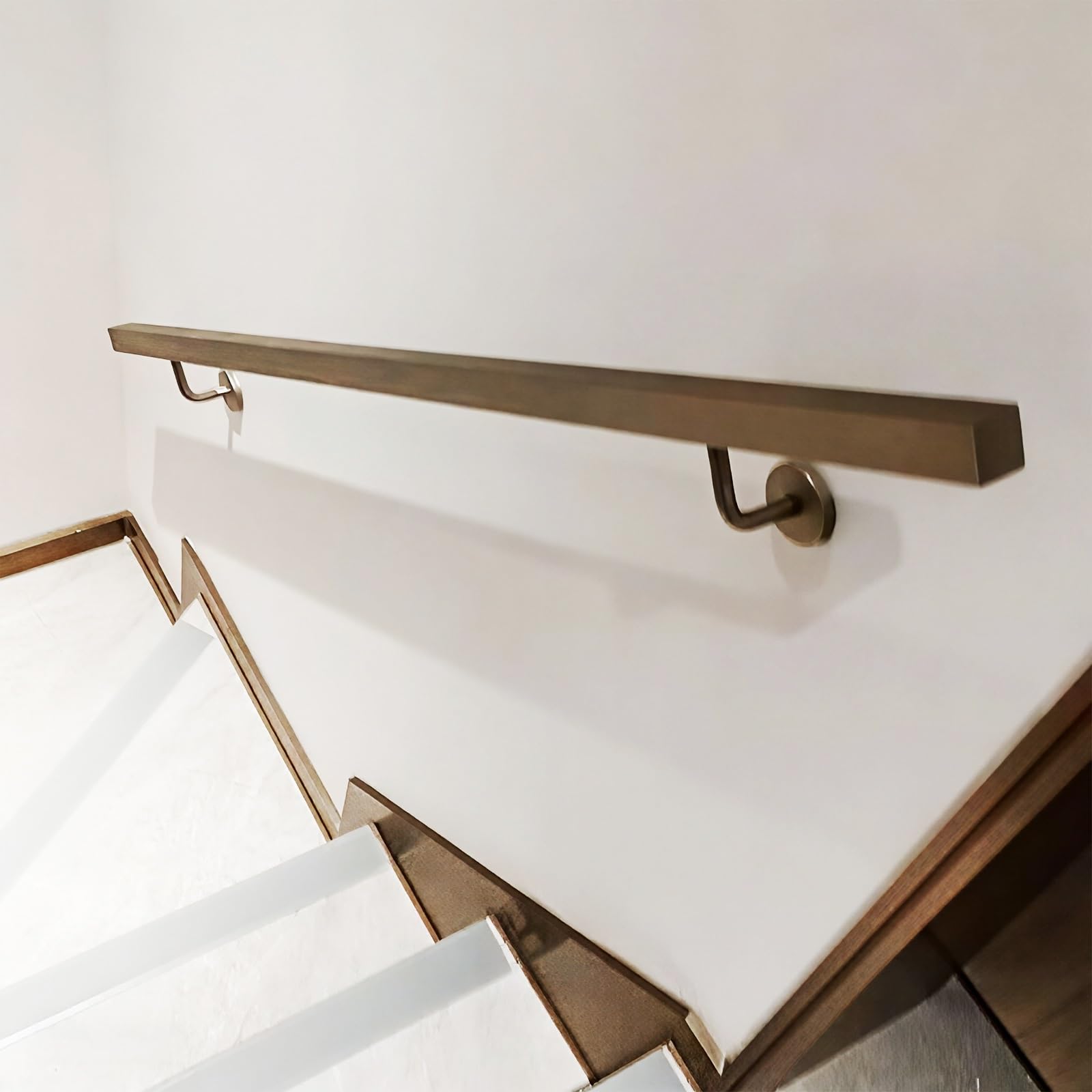 Stair Stainless Steel Handrail Non-Slip Metal Railing Indoor Heavy Duty Safety for Stairs Wall Mounted Grab Bar(200cm)
