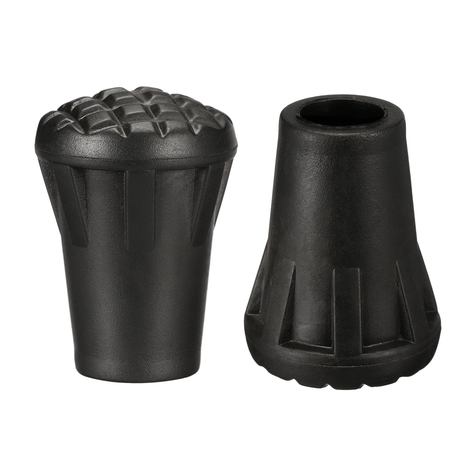 M METERXITY 2 Pack Trekking Pole Tips- Cane Hiking Stick Tip Replacement Walking Stick Protectors Accessories for Hiking Walking Camping (10.5mm, Black)