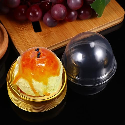 Miniatura 9 de ULTECHNOVO 50 recipientes de embalaje de pastel de luna para tapas de galletas, cúpulas, contenedor de pastel de luna, cajas de pastel pequeñas,