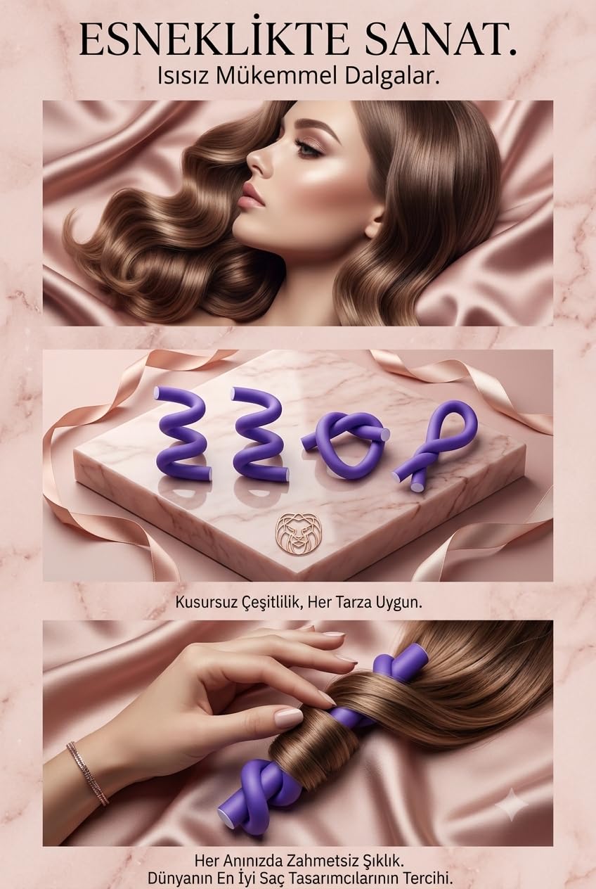 Transformacion 20'li Mega Set Sosis Bigudi 17mm | Kalın ve Dolgun Su Dalgası için Isısız Esnek Saç Şekillendirici 721915