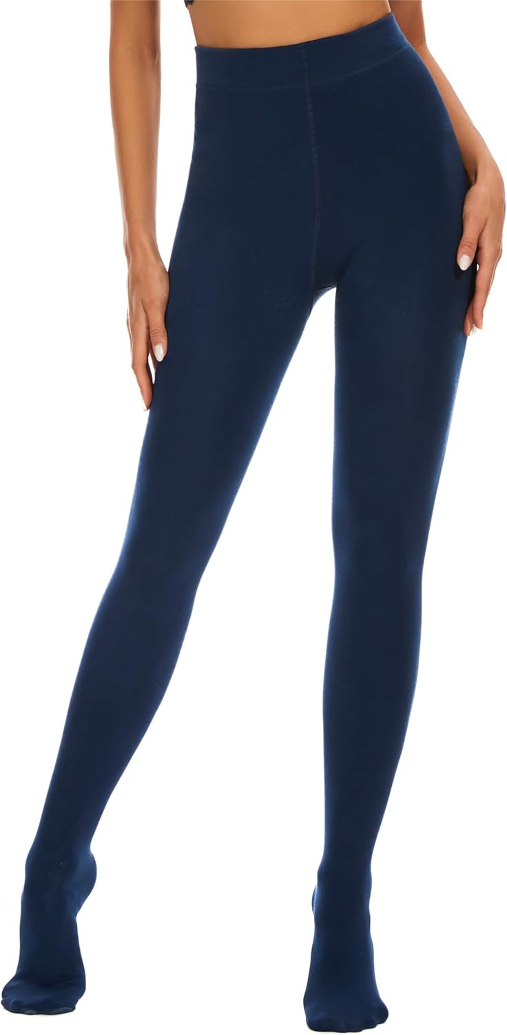 DUCMODA Fleece Lined Tights for Women, Warm Thermal Winter Pantyhose, Soft Opaque Thick Leggings - Image 4