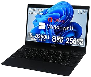 LIFEBOOK 軽量薄型ノートパソコン メモリ8GB SSD256GB i5 LIFEBOOK 中古 超薄型 ノートパソコン/富士通 U939/第8世代 Core