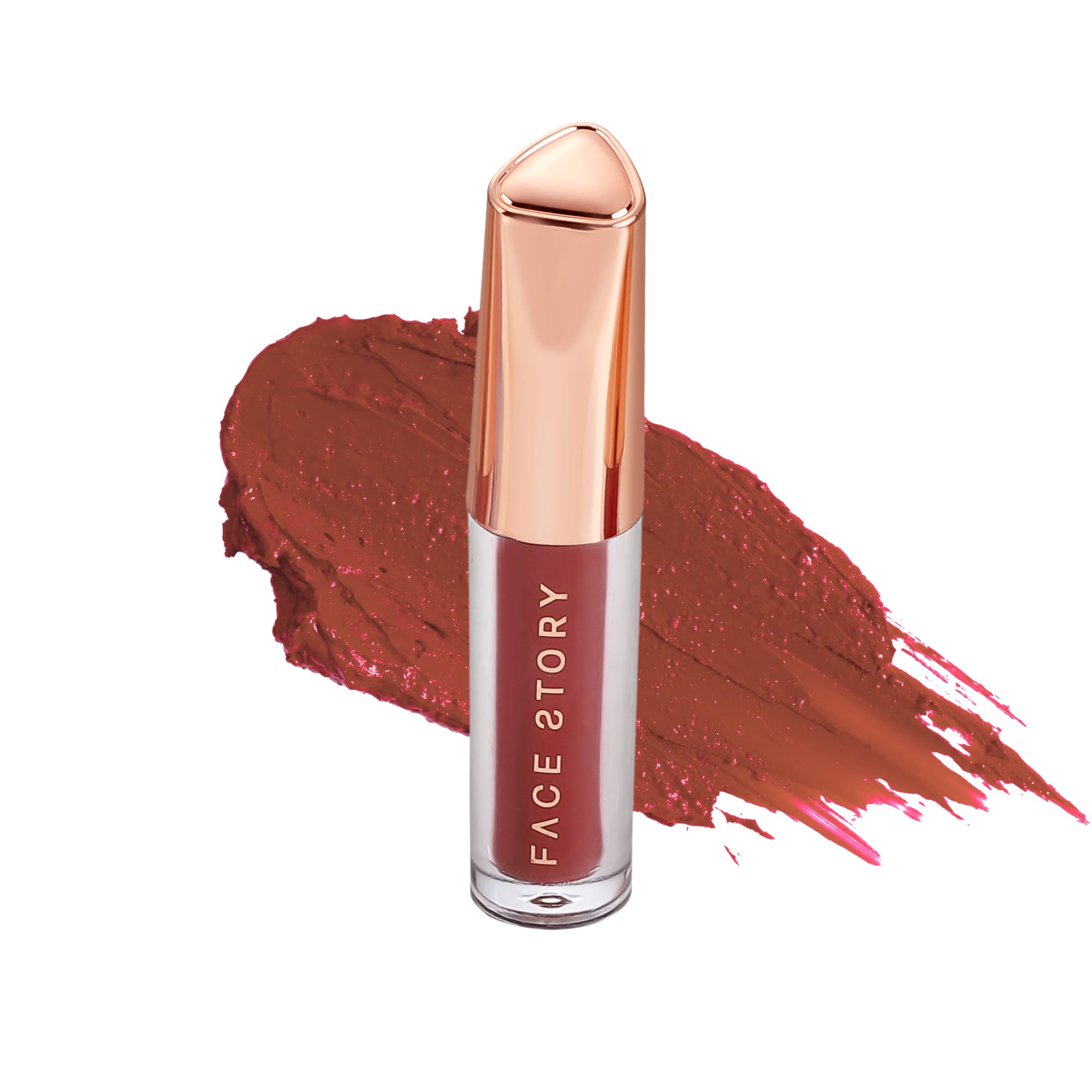 Face Story Midi Liquid Lipstick Velvet Matte, Long Lasting, Non-Transfer, Infused With Vit E & Jojoba Oil, Hydrating, Intense Colour Payoff, Weightless (BOSSY BROWN, Pack Of 1)-image-49