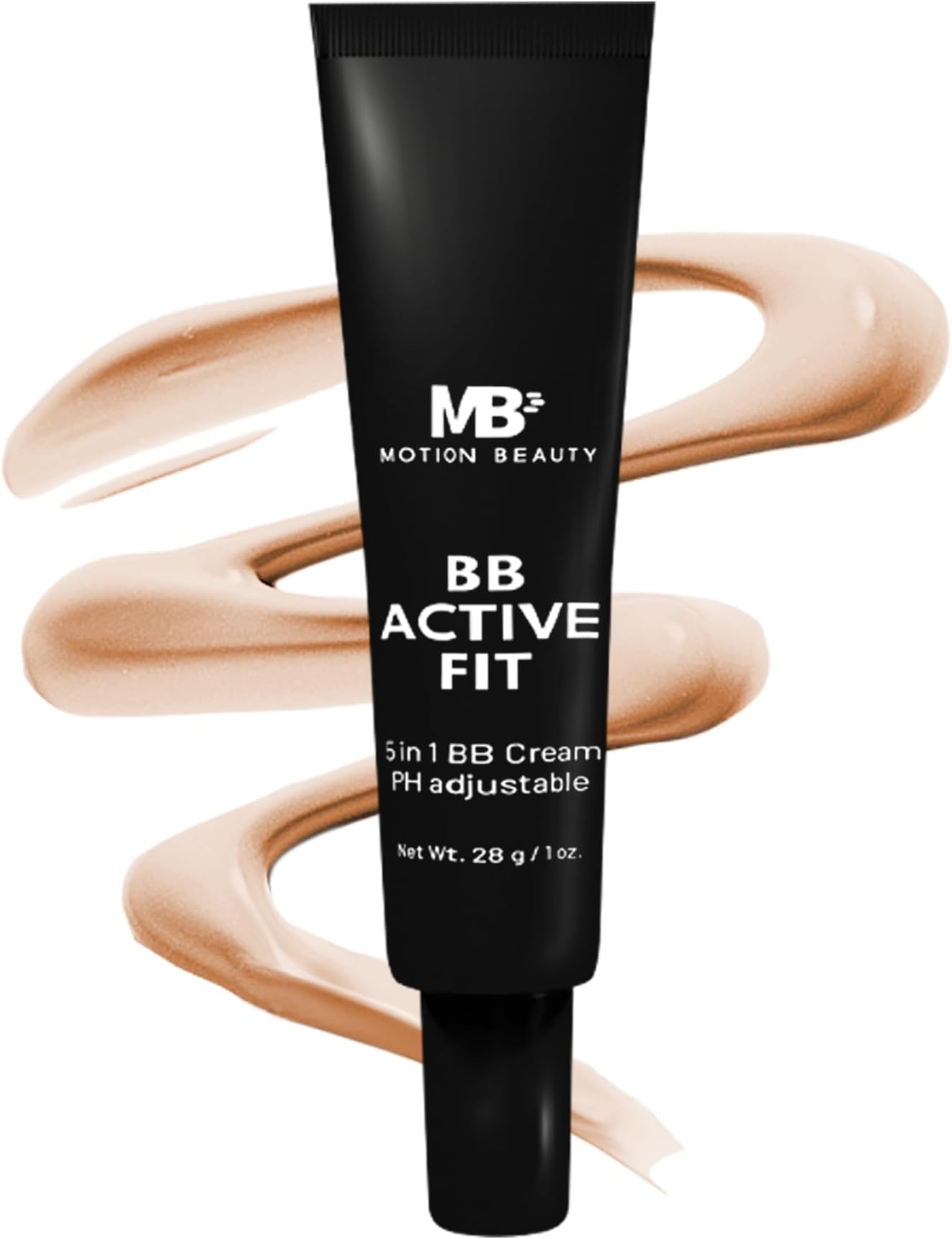 BB Active Fit: 5-in-1 Ph Self-Adjusting BB Cream for Sports & Workouts, Correcting Foundation Makeup Moisturizing Face Cream, Ultra-Light, Motion Proof, 1.0 Fl Oz