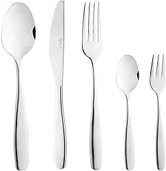 WOLFF - Faqueiro de Aço Inox Cannes 30 Peças - Jogos de Talheres - Mesa Posta