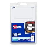 Avery Removable Print or Write Labels, 1.5 x 3 Inches, White, Pack of 150 (5440) – view 1