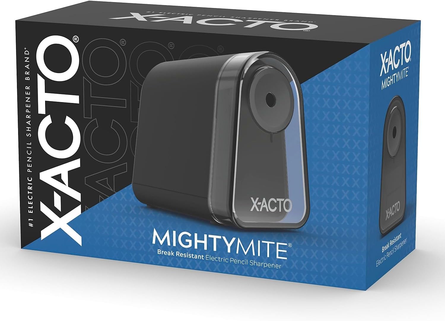 Pencil Sharpener, Mighty Mite Electric Pencil Sharpener, With Pencil Saver®, SafeStart® Motor, Black, 1 Count - Home, Office, School, Teacher Supplies