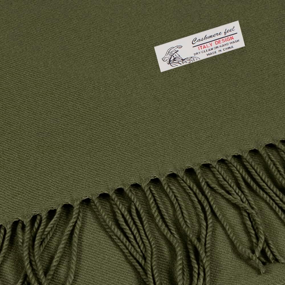 TZ Promise Unisex Winter Scarf Solid Color Cashmere Feel Long Warm image 2
