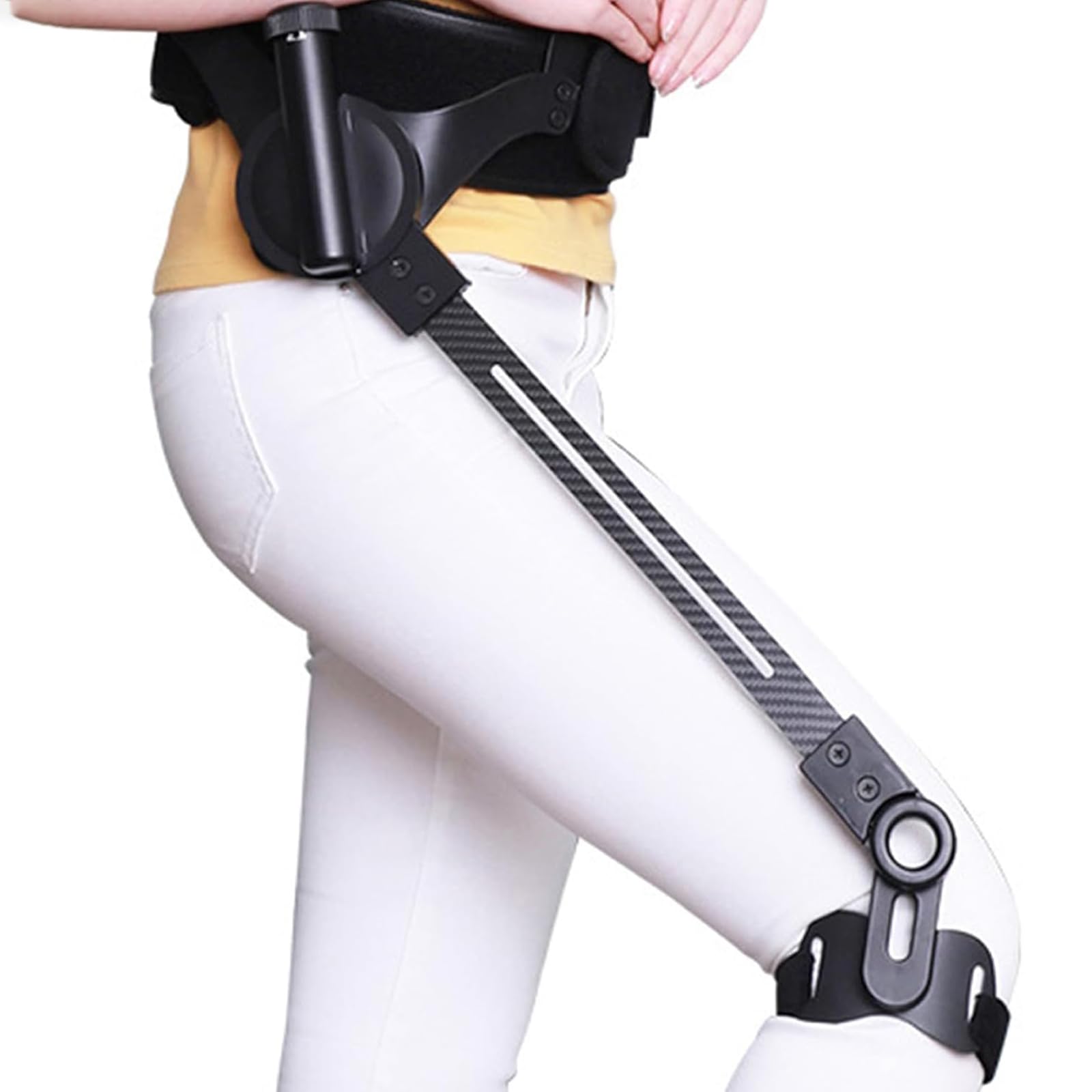 Genérico Exoesqueleto Biónico Portátil de Potencia para Caminar, Ajustable en 3 Niveles de Fuerza, Ayudas de Caminata con Potencia Biónica para Adultos Mayores, Viajes,Right,S