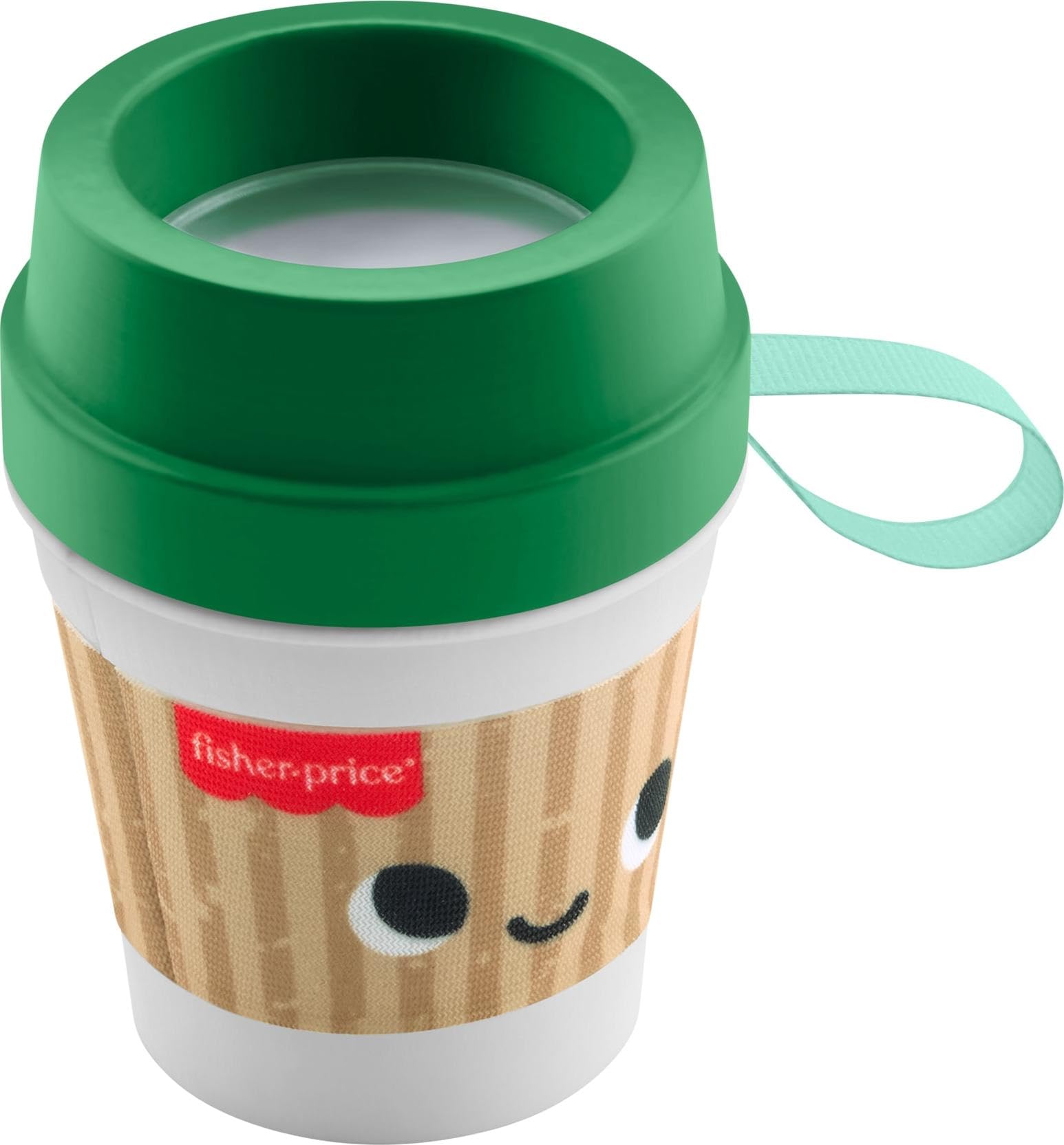 Fisher-Price Keyifli Aktiviteler Kahve Keyfi Dişlik, BPA içermeyen çıngıraklı yenidoğan oyuncağı, 3 ay ve üzeri bebekler için duyusal gelişimi destekleyen oyunlar, JMF08