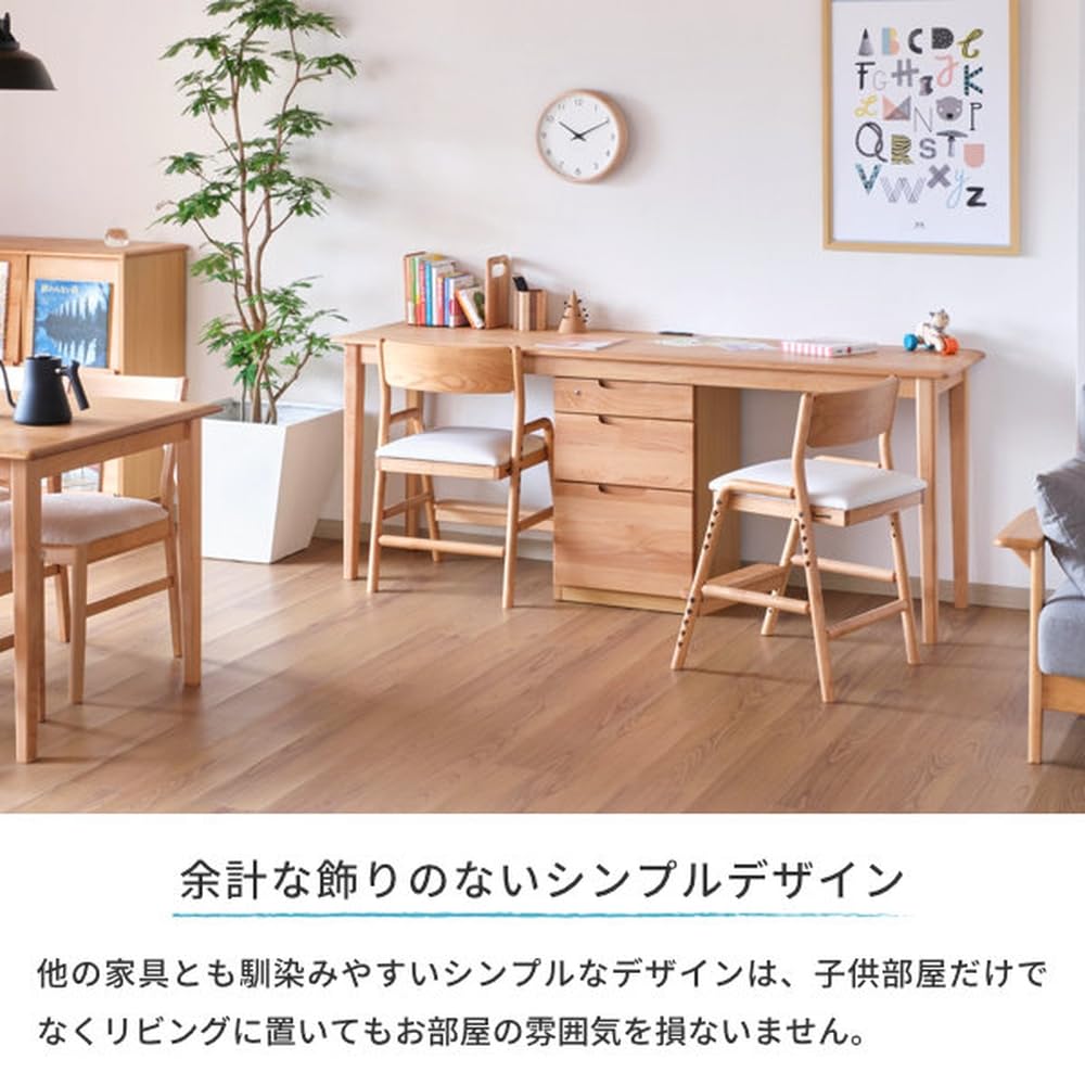 Amazon.co.jp: ISSEIKI ツインデスク 幅180㎝ ナチュラル 木製