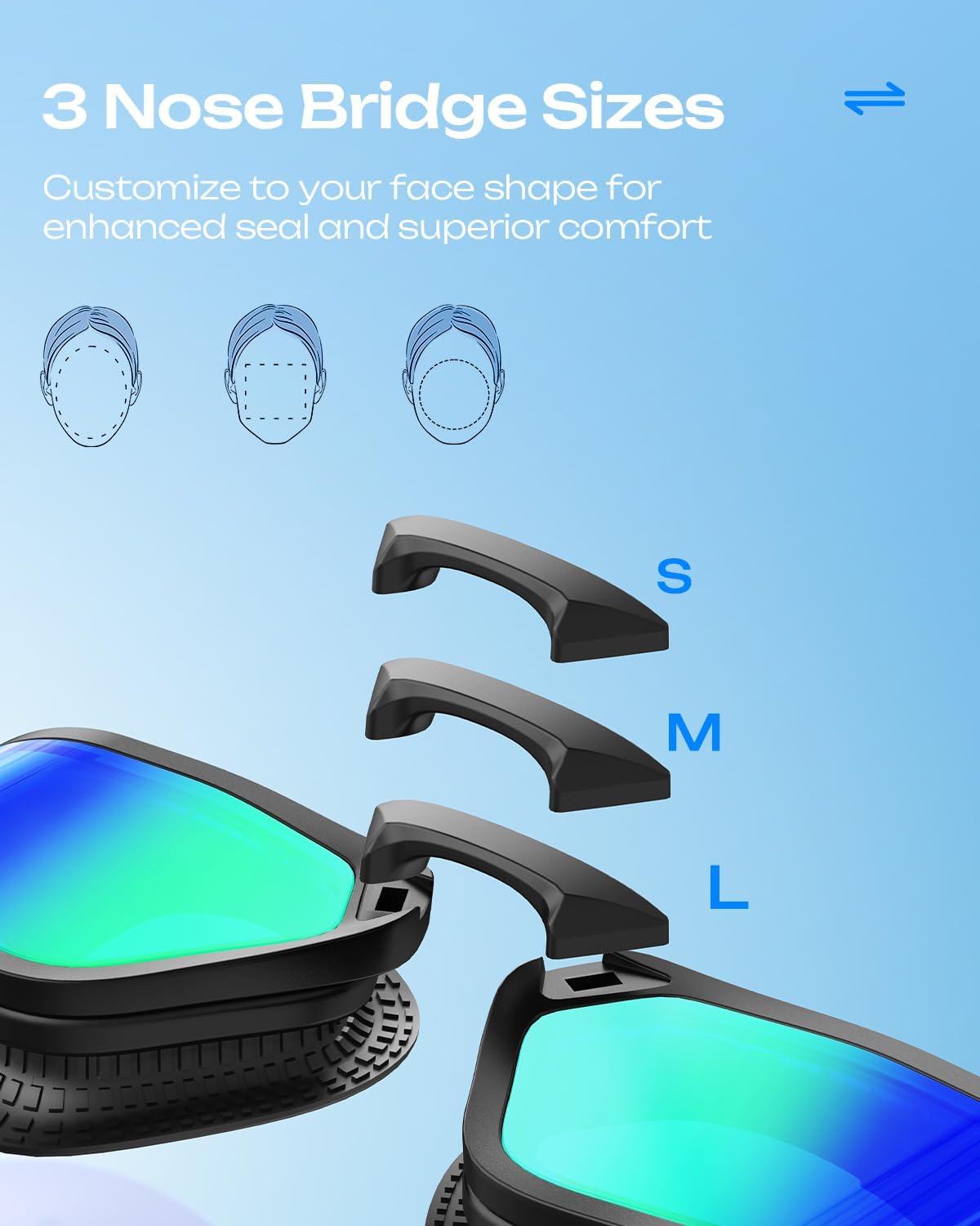 Swim Goggles, Unisex Adult Swimming Goggles for Men Women Youth - Anti Fog, Anti UV, No Leakage, HD Wider View - Image 7