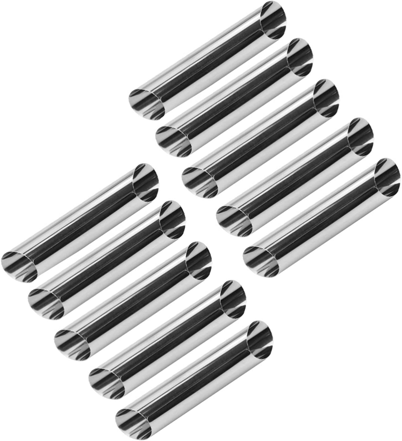 ALREMO HUANGXING - 20pcs Stainless Steel Danish Croissants Molds Croissant Baking Tools (Silver) (Color : Silver)