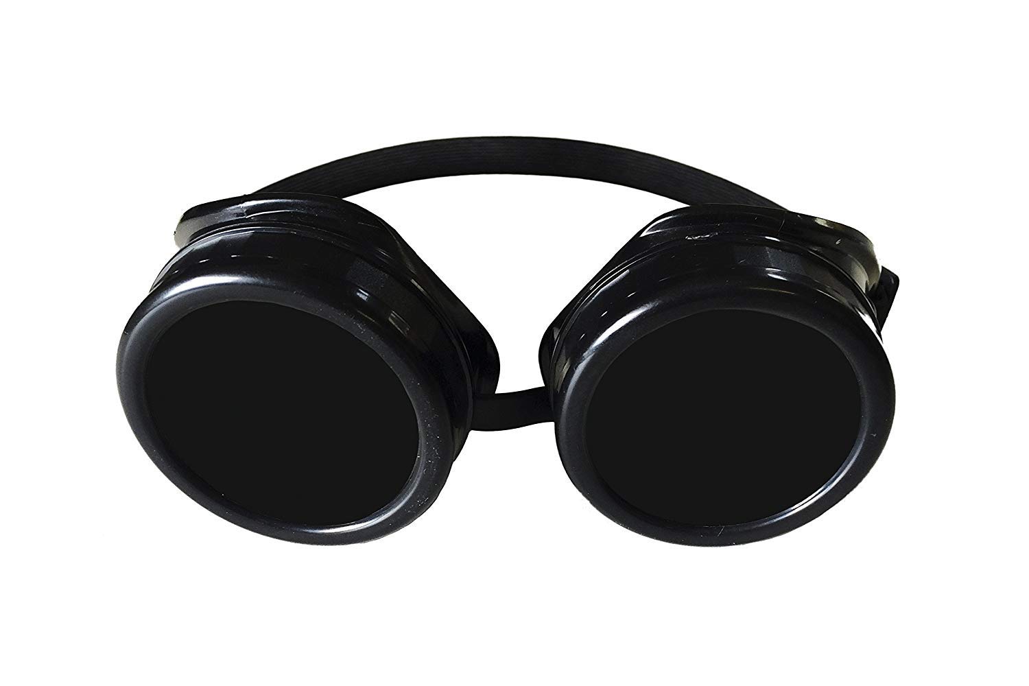 ADULTS STEAMPUNK GOGGLES PERFECT FOR ANY STEAM PUNK FANCY DRESS PARTY MOVIE FILM BOOK OLD ENGLAND GOTHIC NEW MEDIEVAL: BLACK WITH BLACK LENS - PACK OF 12
