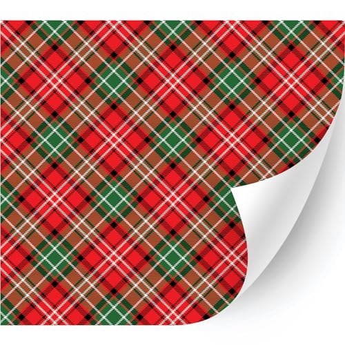 HTV4U Plaid & Checker Box Patterned Adhesive Vinyl (Christmas Plaid, 11