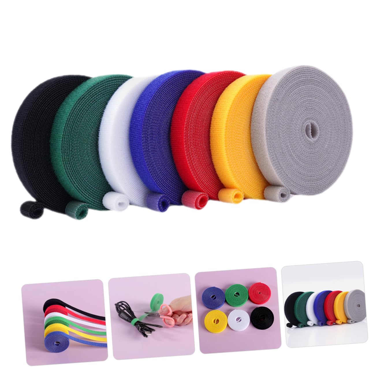Sosoport 5 Series Correas De Plantas Escalada Cable Sujetar Propagación Oscuro Mini Corbata Flexible De Jardín Lazos De Jardín para Plantas Alambre De Amarre De Jardín Nylon 7 Piezas X 5