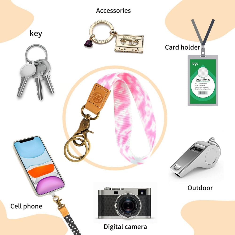 Cute Wrist Lanyard for Keys, Keychain, Wallet, Id Holder, Cell Phone, Wristlet Lanyard Key Chain Holder - Image 7