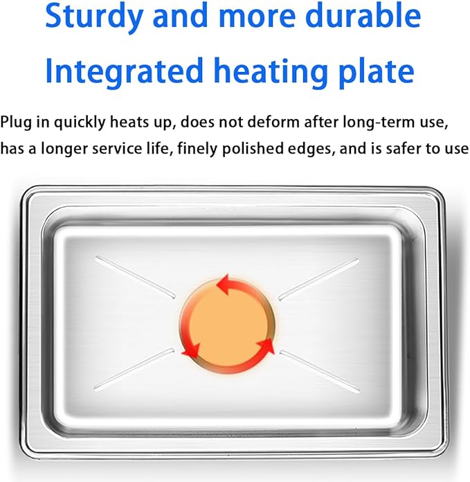 Hot Pot Buffet Server con tapa, Calentador de alimentos de acero inoxidable miniatura 5