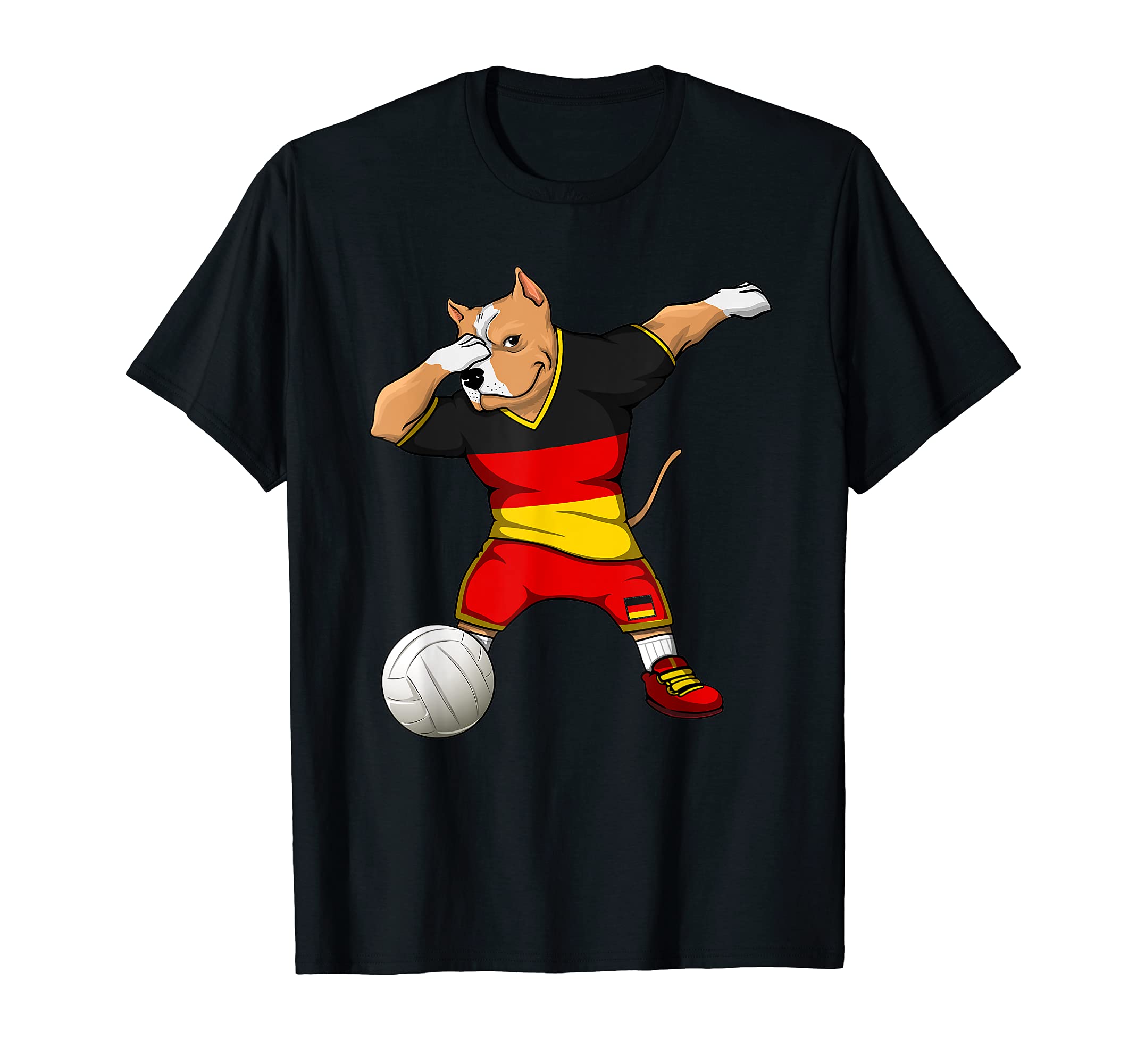 Dabbing Pit Bull Germany Volleyball Fans Jersey German Sport T-Shirt