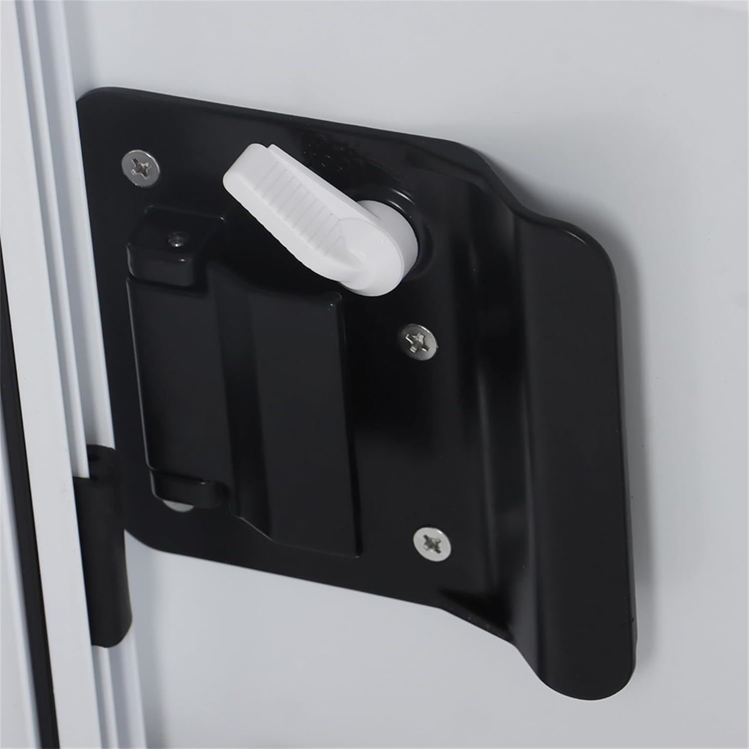 WFLNHB 26(W) × 32(H) Driver RV Entry Door with Radius Corners on Top and Square Bottom with Screen Door and Window White