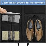 43" Garment Bags Suit Bags for Travel Hanging Clothes Closet Storage, 4" Gussetes with Pockets and 2 Carry Handles, Protector for Coat Dress Jacket Shirts (3 Packs)